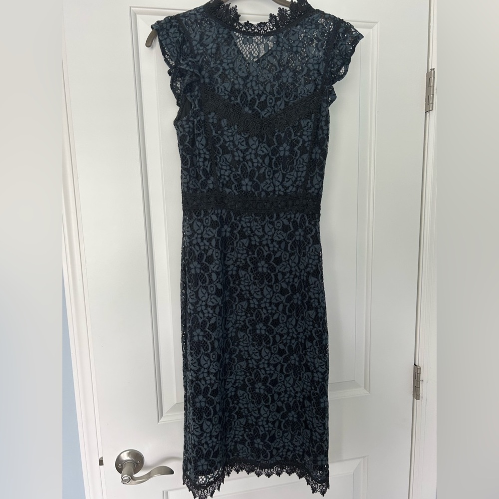 Zara lace high neck dress